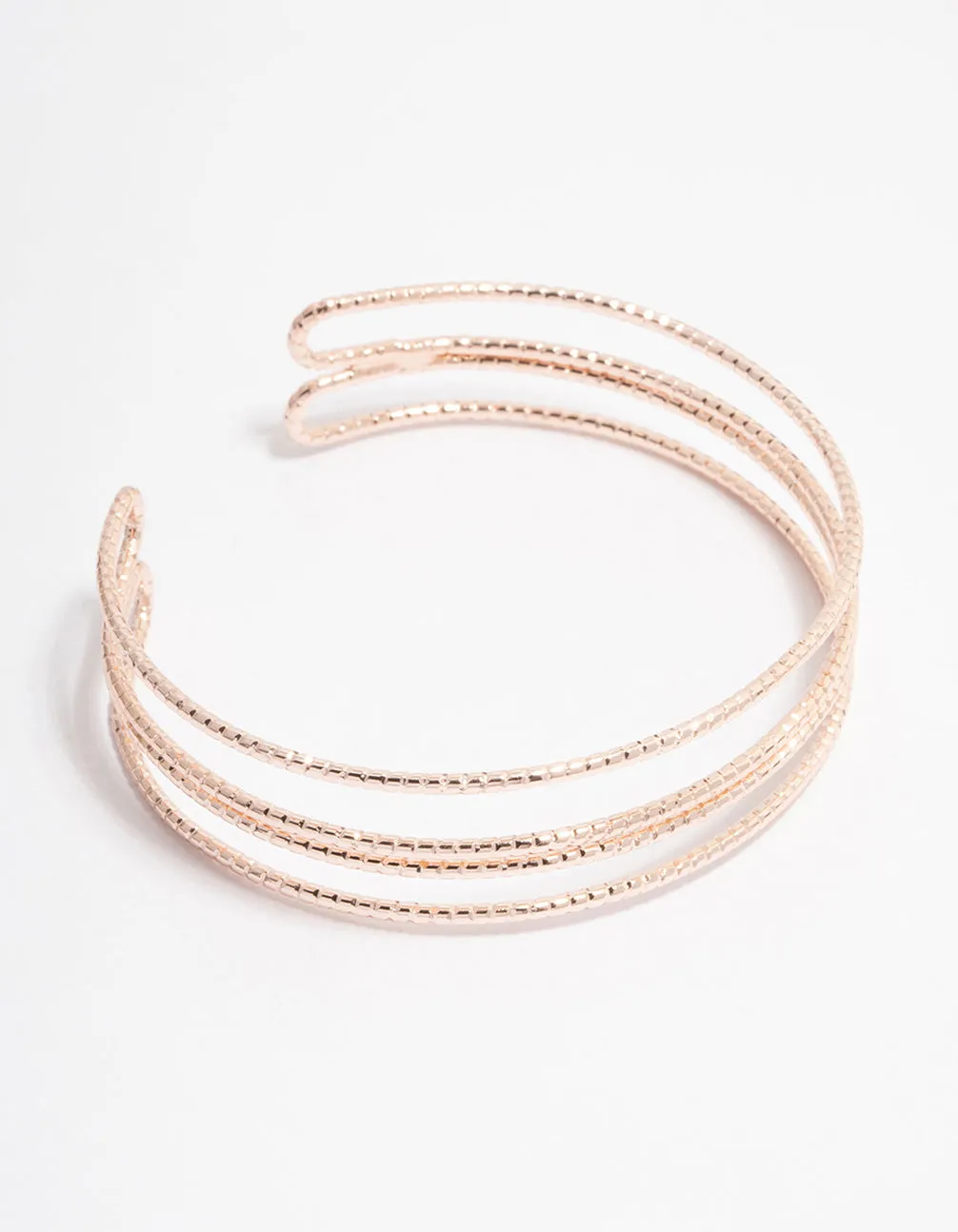 Gold Triple Wire Open Wrist Cuff sold by lovisa