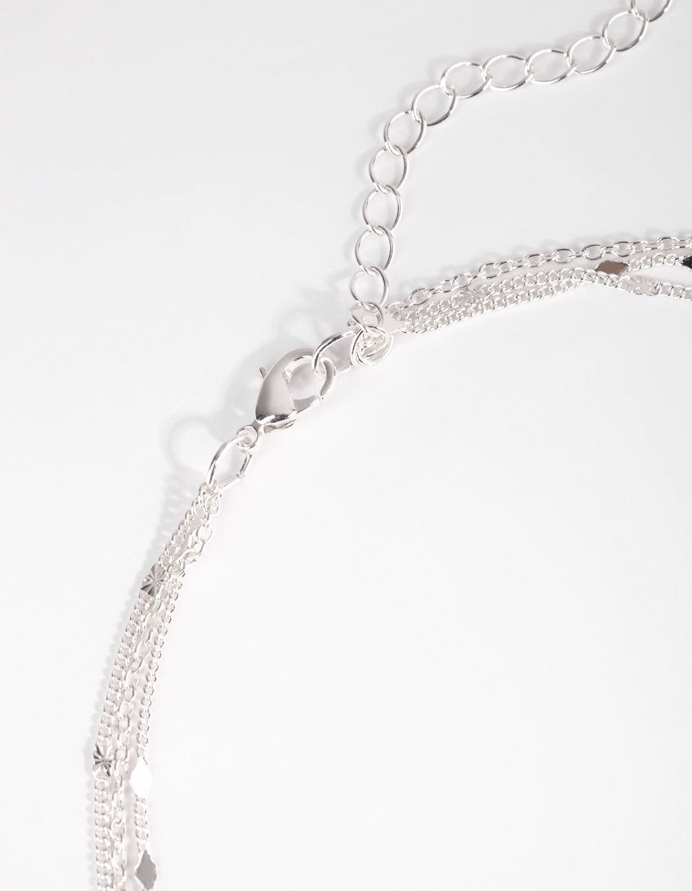 Silver & Blue Iridescent Layered Necklace sold by lovisa product image thumbnail 3