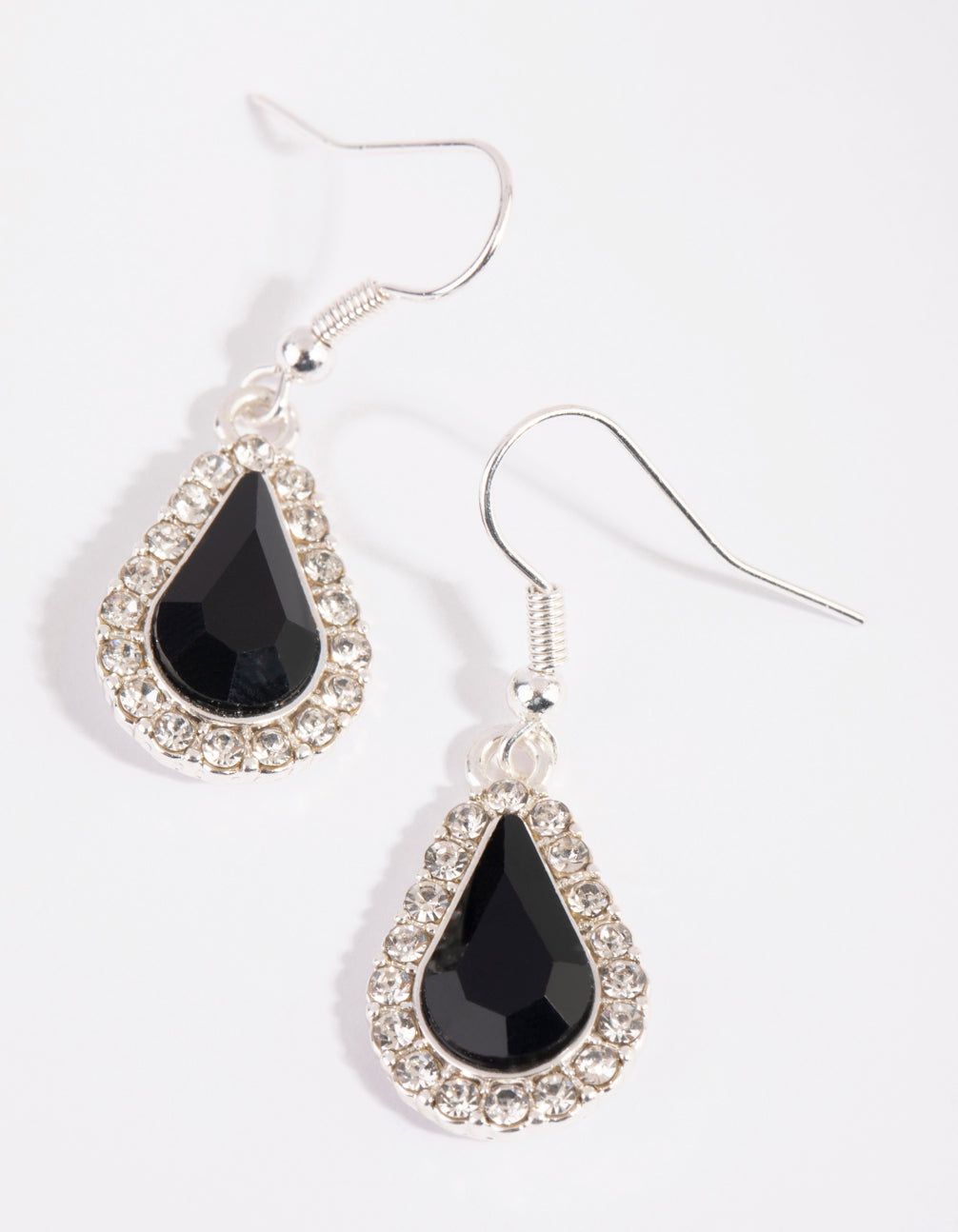 Silver Diamante Regal Drop Earrings sold by lovisa