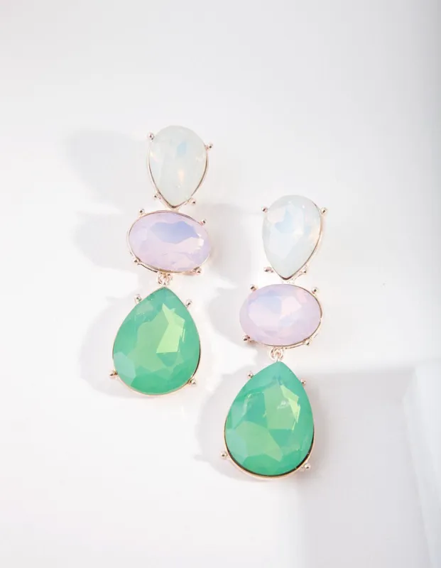 PALMS RG TRIPLE STONE DROP ER sold by lovisa