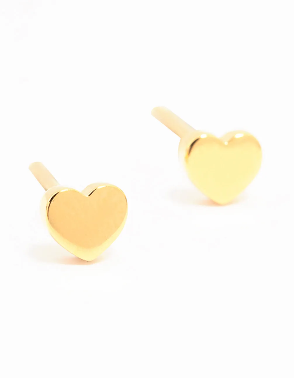 Gold Plated Sterling Silver Heart Stud Earrings sold by lovisa