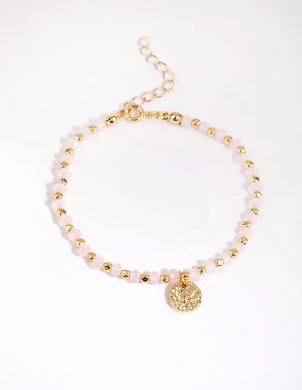 Gold Plated Disc Bracelet sold by lovisa