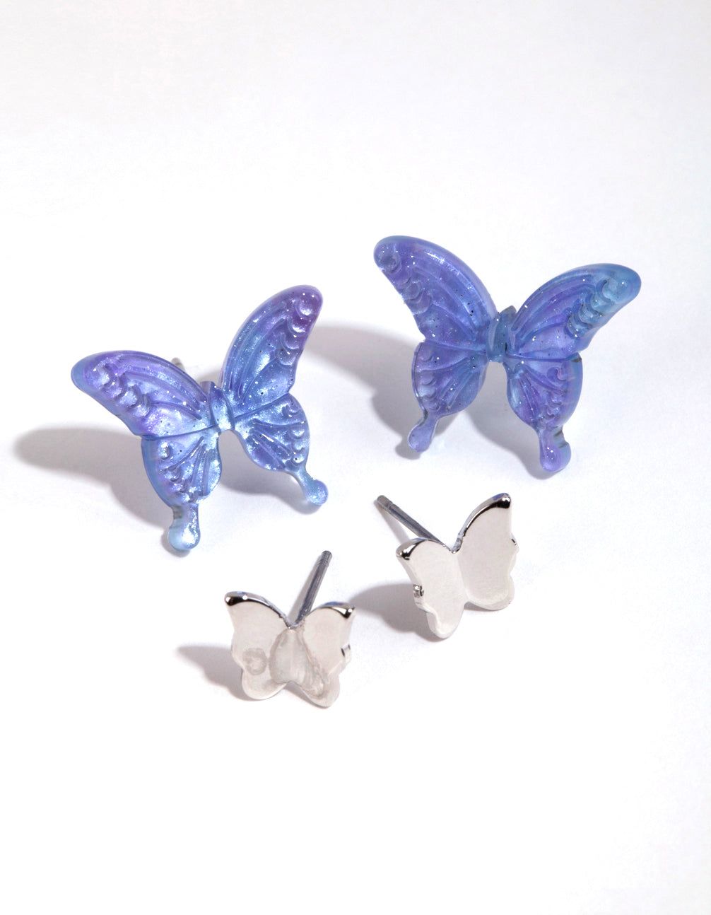 Purple Butterfly Mixed Stud Earring Pack sold by lovisa