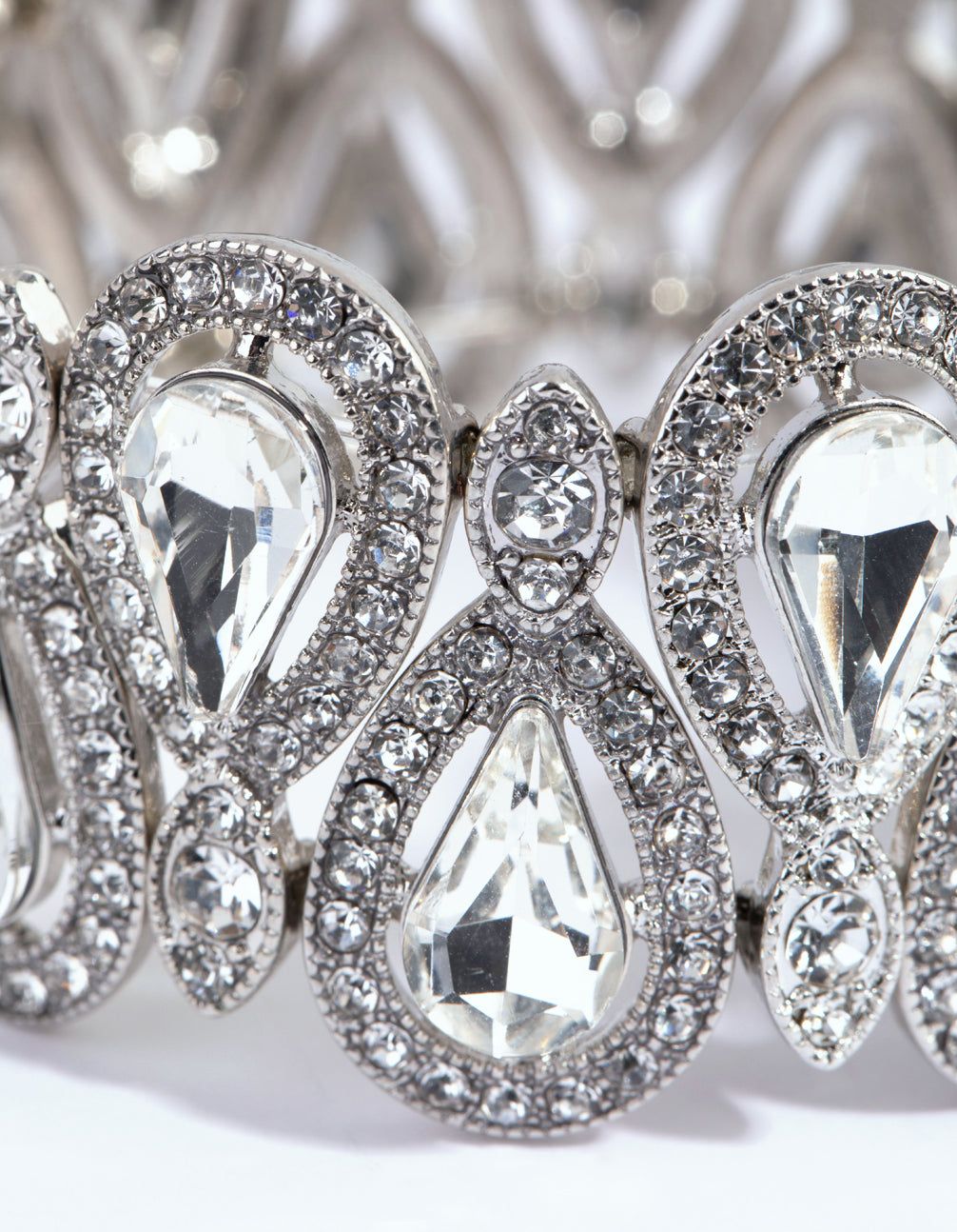 Silver Diamante Teardrop Stretch Bracelet sold by lovisa product image thumbnail 3