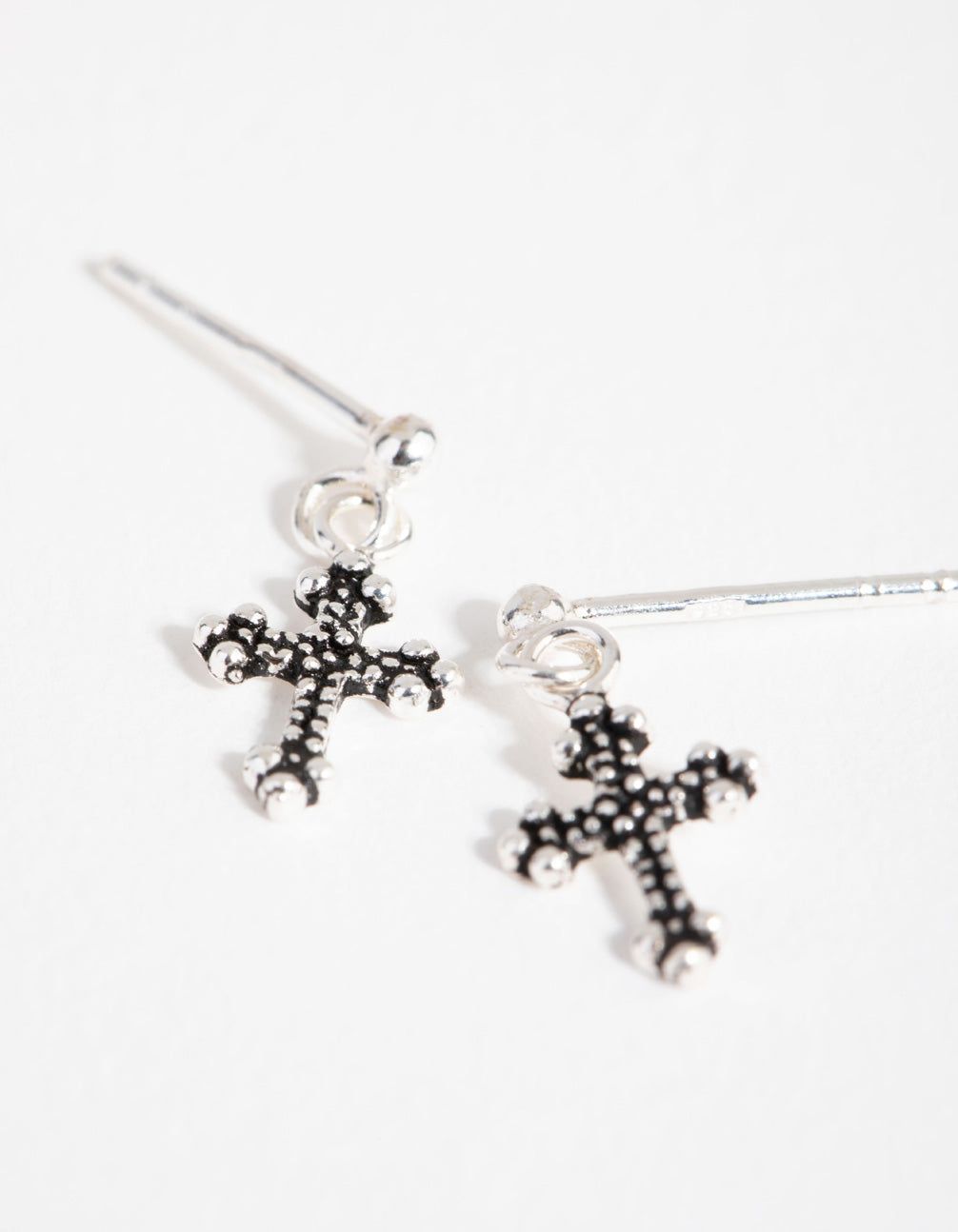 Sterling Silver Antique Cross Drop Earrings sold by lovisa product image thumbnail 2