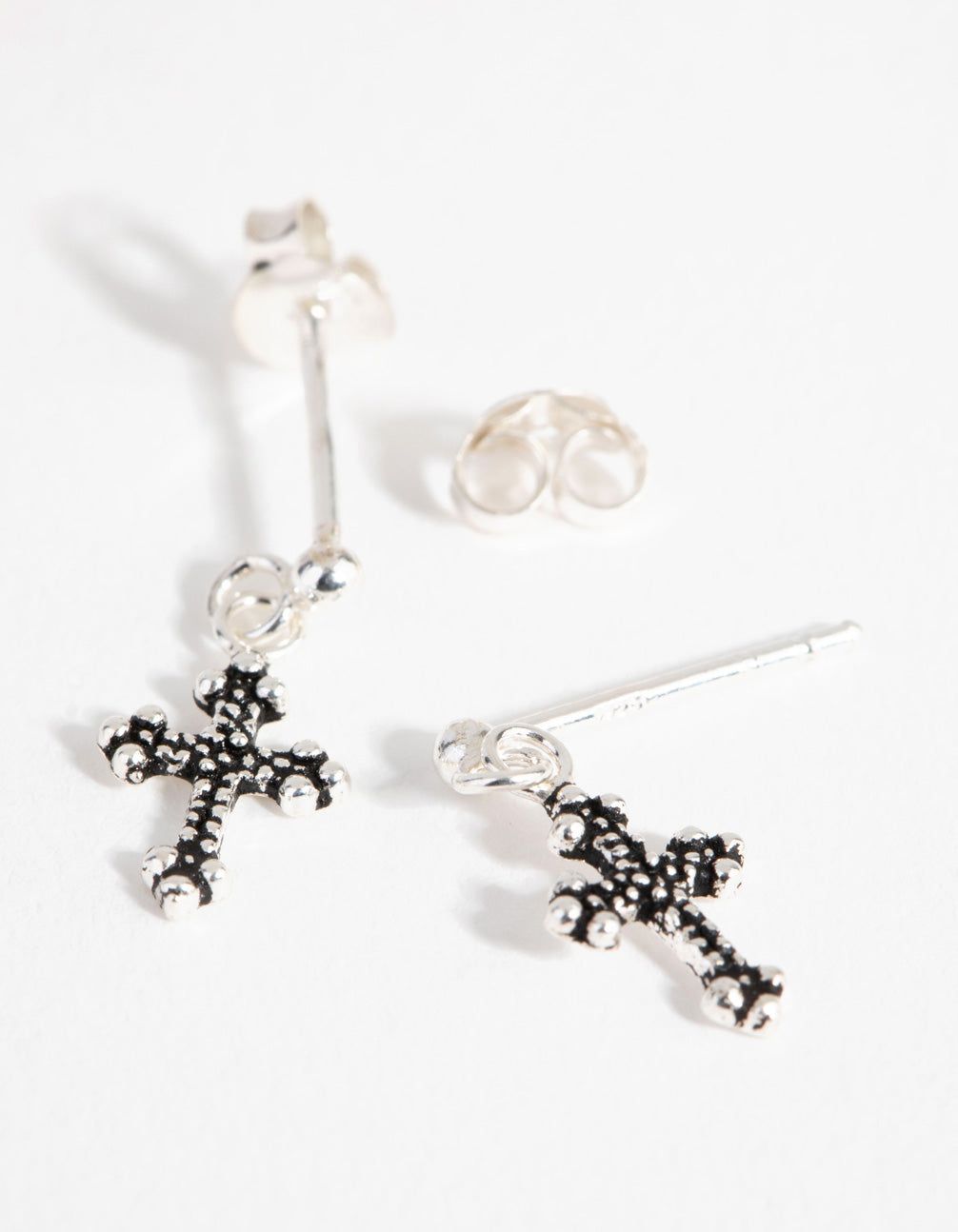 Sterling Silver Antique Cross Drop Earrings sold by lovisa product image thumbnail 3