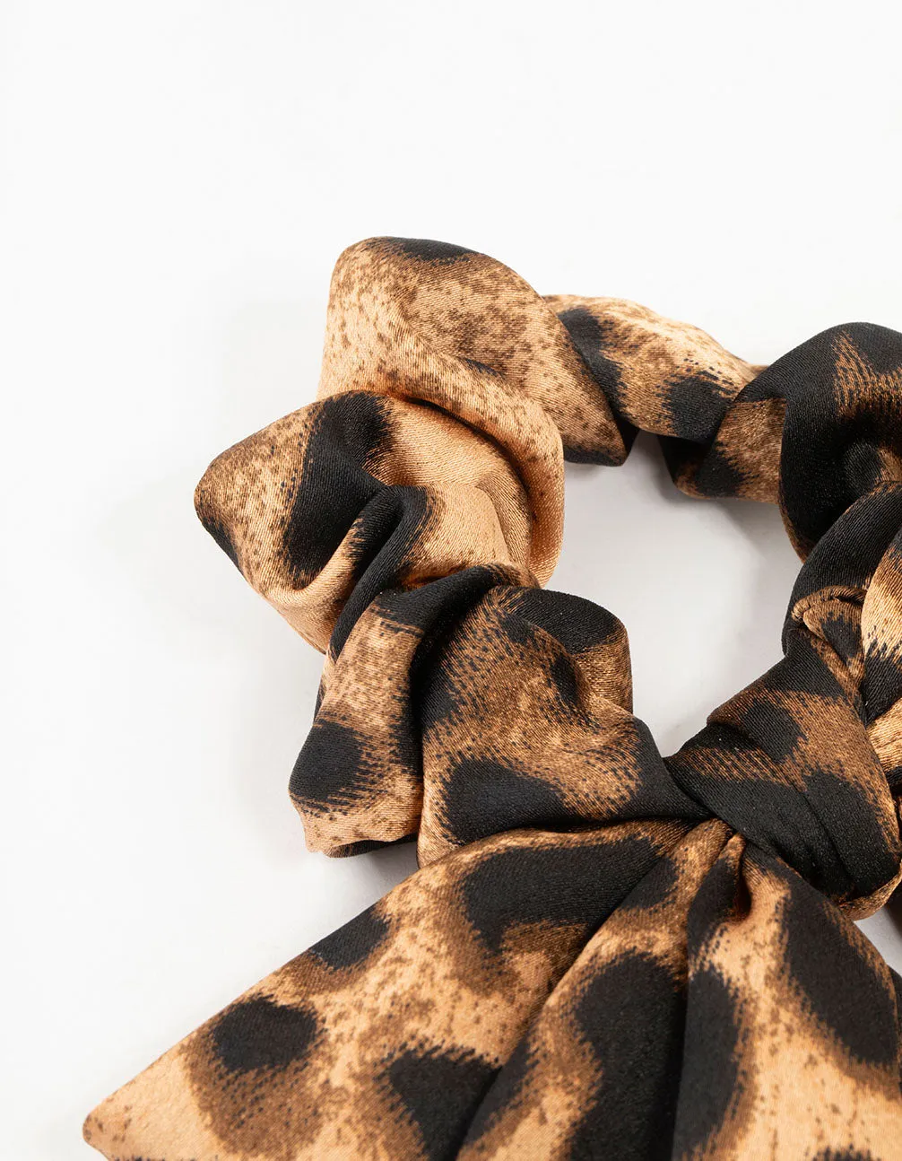 Leopard Satin Bow Scrunchie sold by lovisa product image thumbnail 2