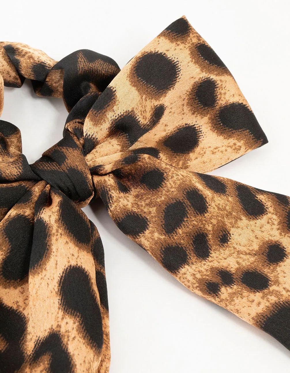 Leopard Satin Bow Scrunchie sold by lovisa product image thumbnail 3