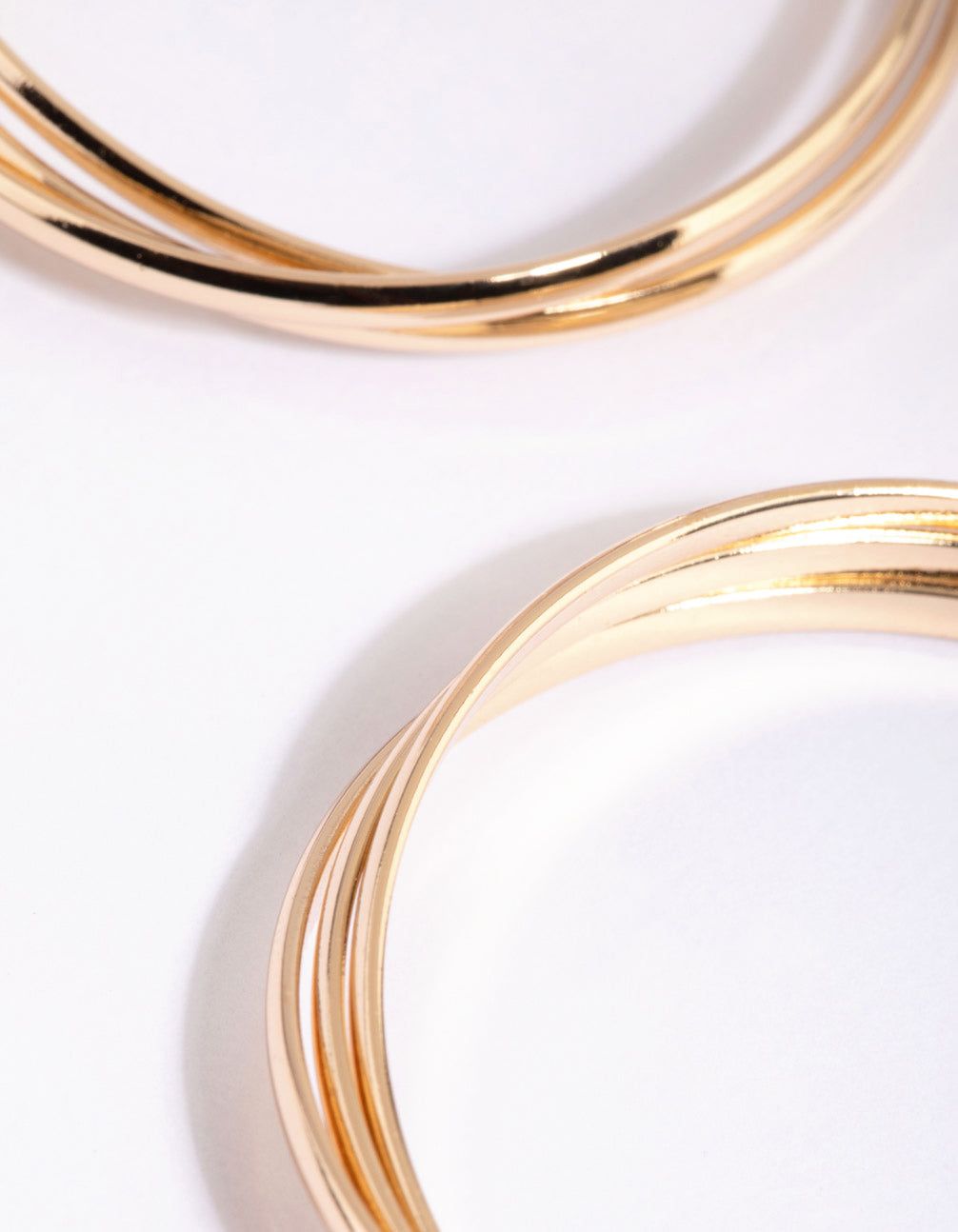 Gold Triple Twist Hoop Earrings sold by lovisa product image thumbnail 3