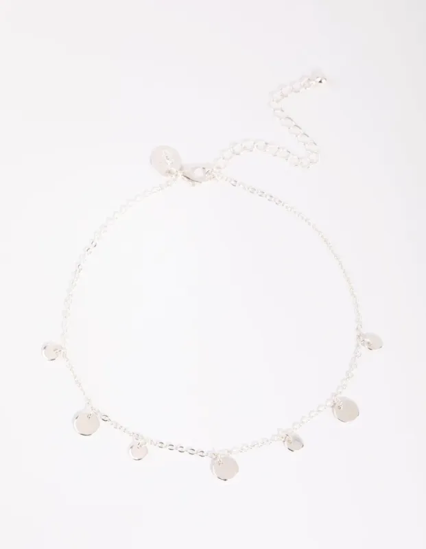 Silver Circle Choker sold by lovisa