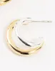 Mixed Metals Graduating Hoop Earrings sold by lovisa