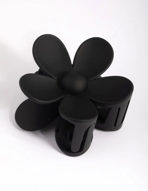 90s Black Daisy Flower Claw Clip sold by lovisa