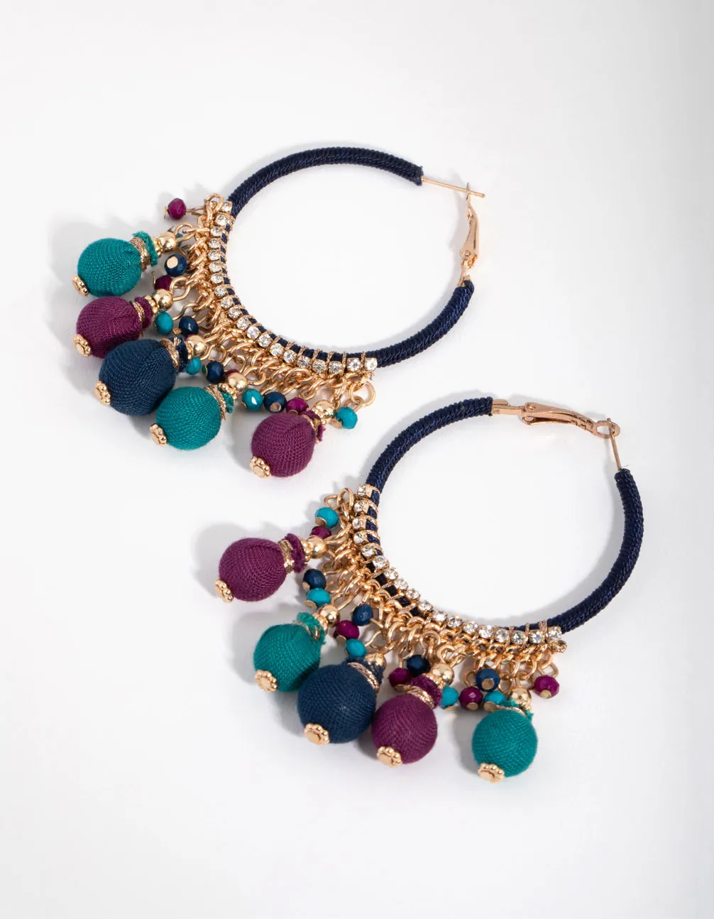 Gold Threadwrap Bead Drop Earrings sold by lovisa