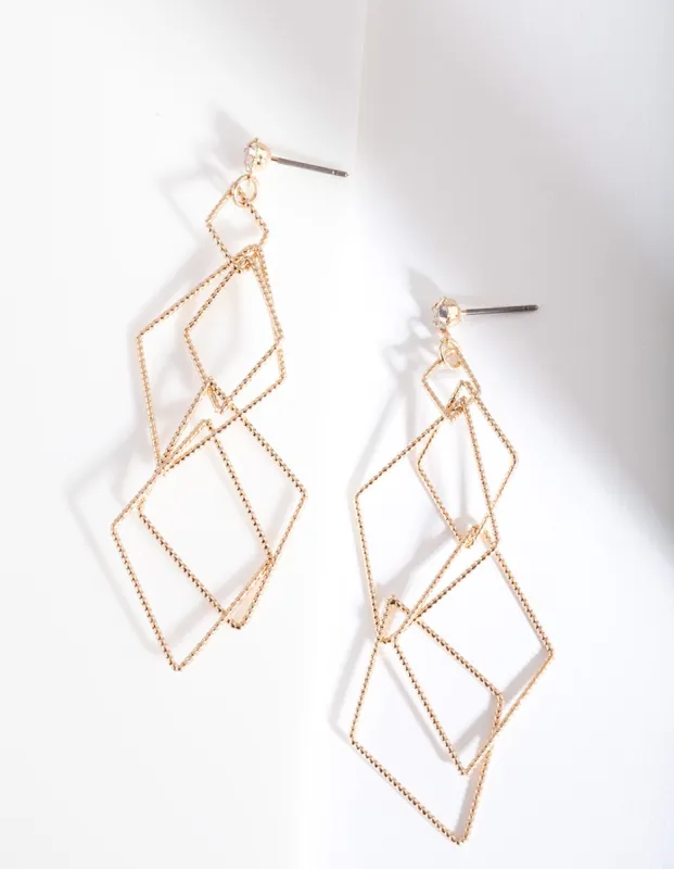 Gold Fine Layered Earrings sold by lovisa