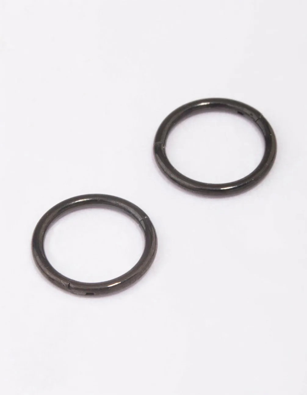 Black Surgical Steel Fine Sleeper Earrings 6mm sold by lovisa