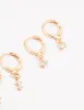 Gold Dainty & Round Cubic Zirconia Hoop Earrings 3-Pack sold by lovisa