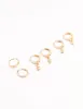 Gold Dainty & Round Cubic Zirconia Hoop Earrings 3-Pack sold by lovisa
