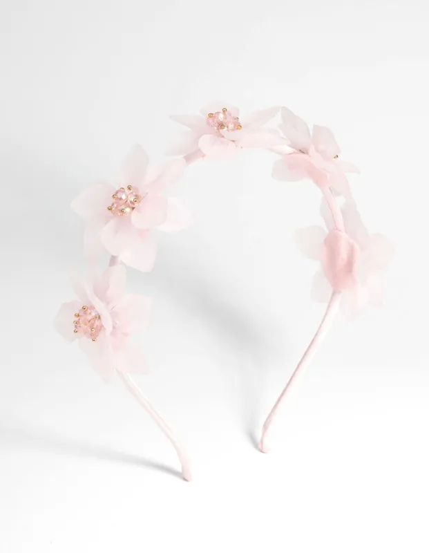 Frosted Flower Acrylic Alice Band sold by lovisa