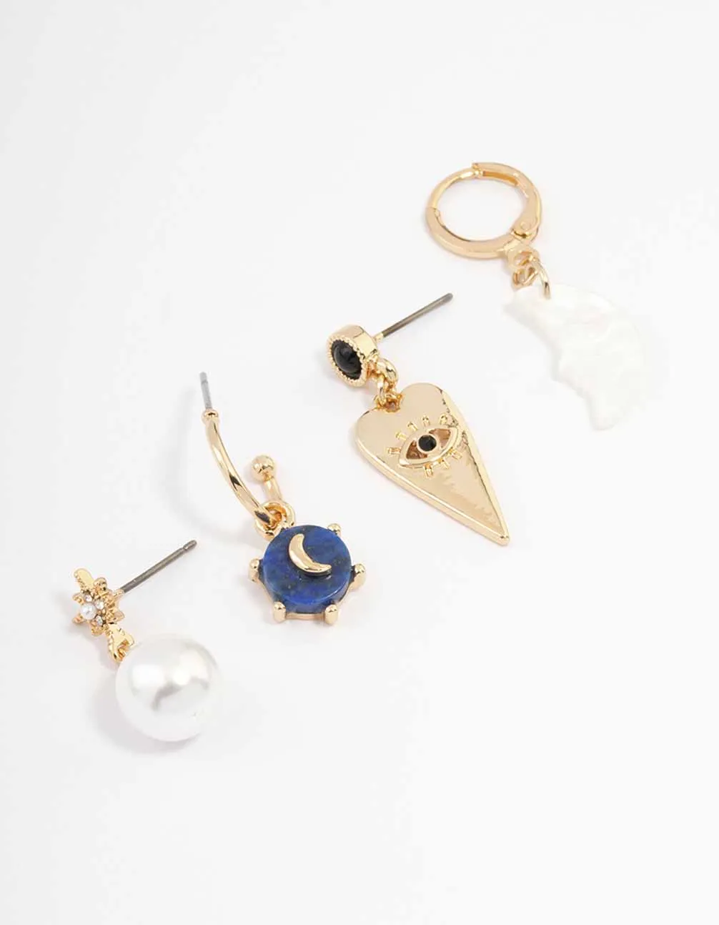 Gold Celestial Huggie Earring 4-Pack sold by lovisa