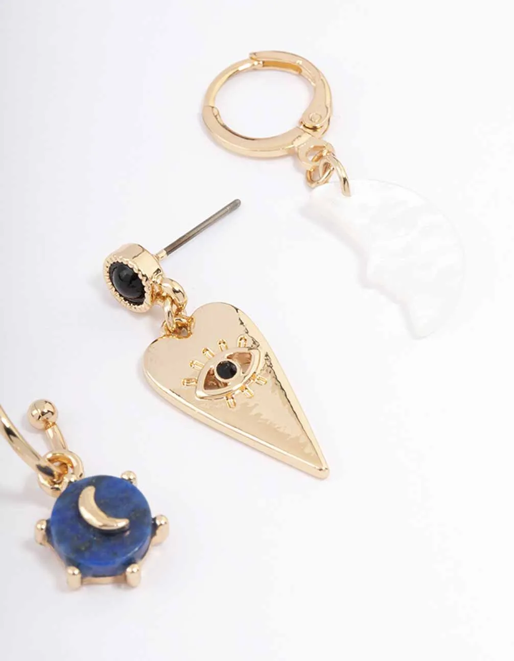 Gold Celestial Huggie Earring 4-Pack sold by lovisa product image thumbnail 3