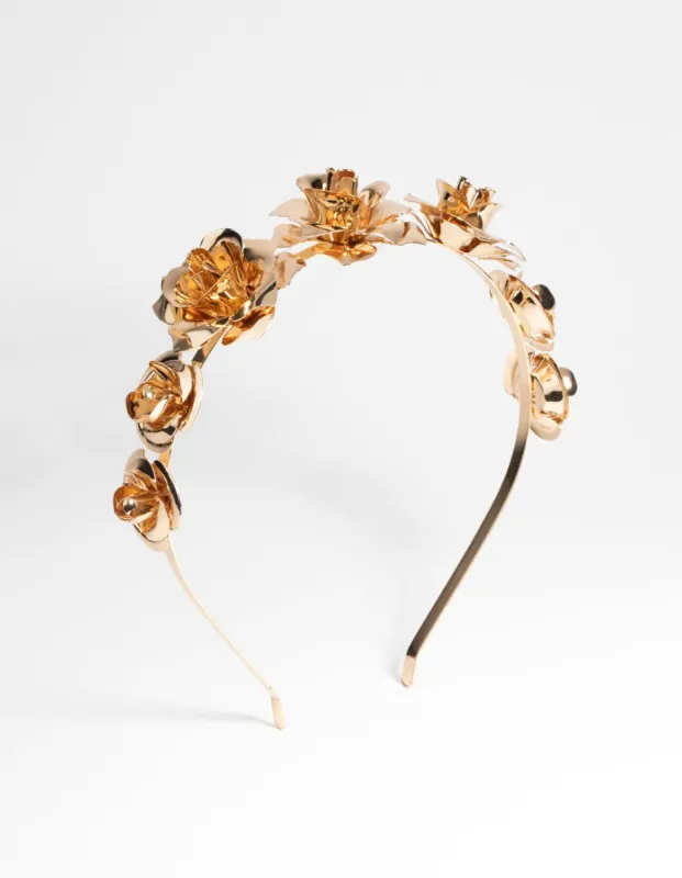 Gold Flower Alice Band sold by lovisa