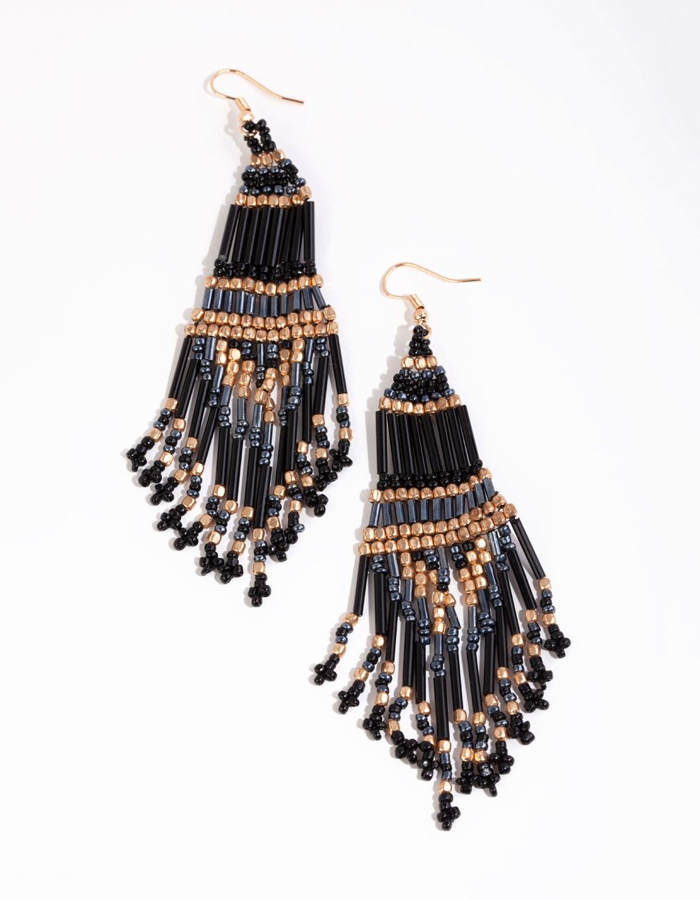 Beaded Tassel Drop Earrings sold by lovisa