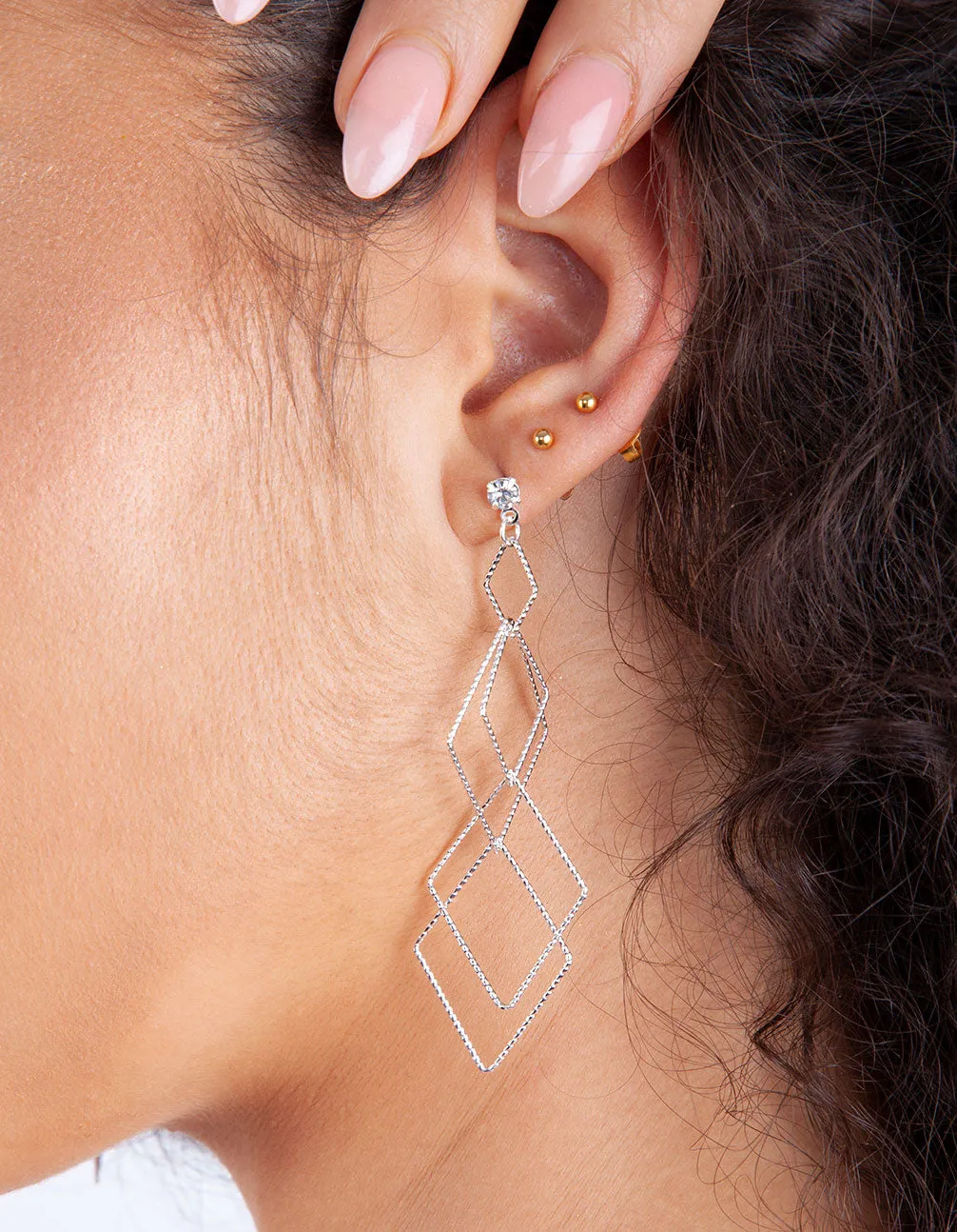 Silver Fine Diamond Cut Earrings sold by lovisa product image thumbnail 4
