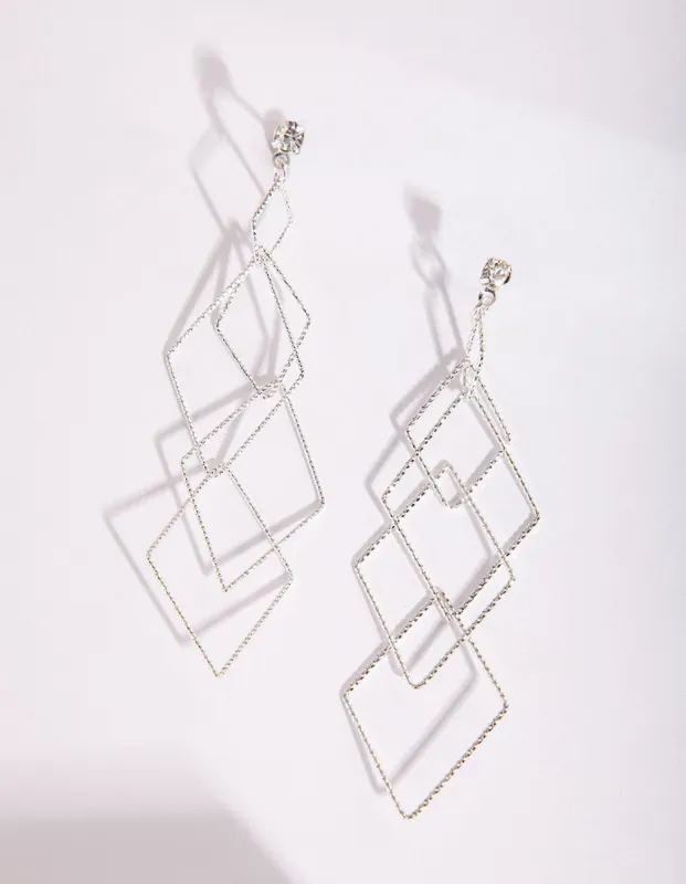Silver Fine Diamond Cut Earrings sold by lovisa