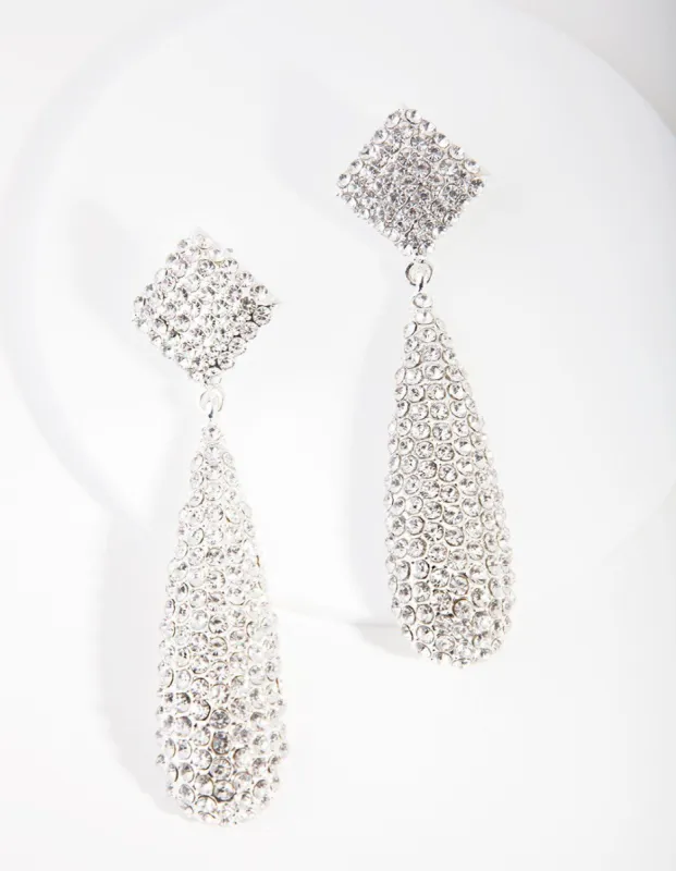 D&P SS PAVE LRG TEARDRP ER sold by lovisa