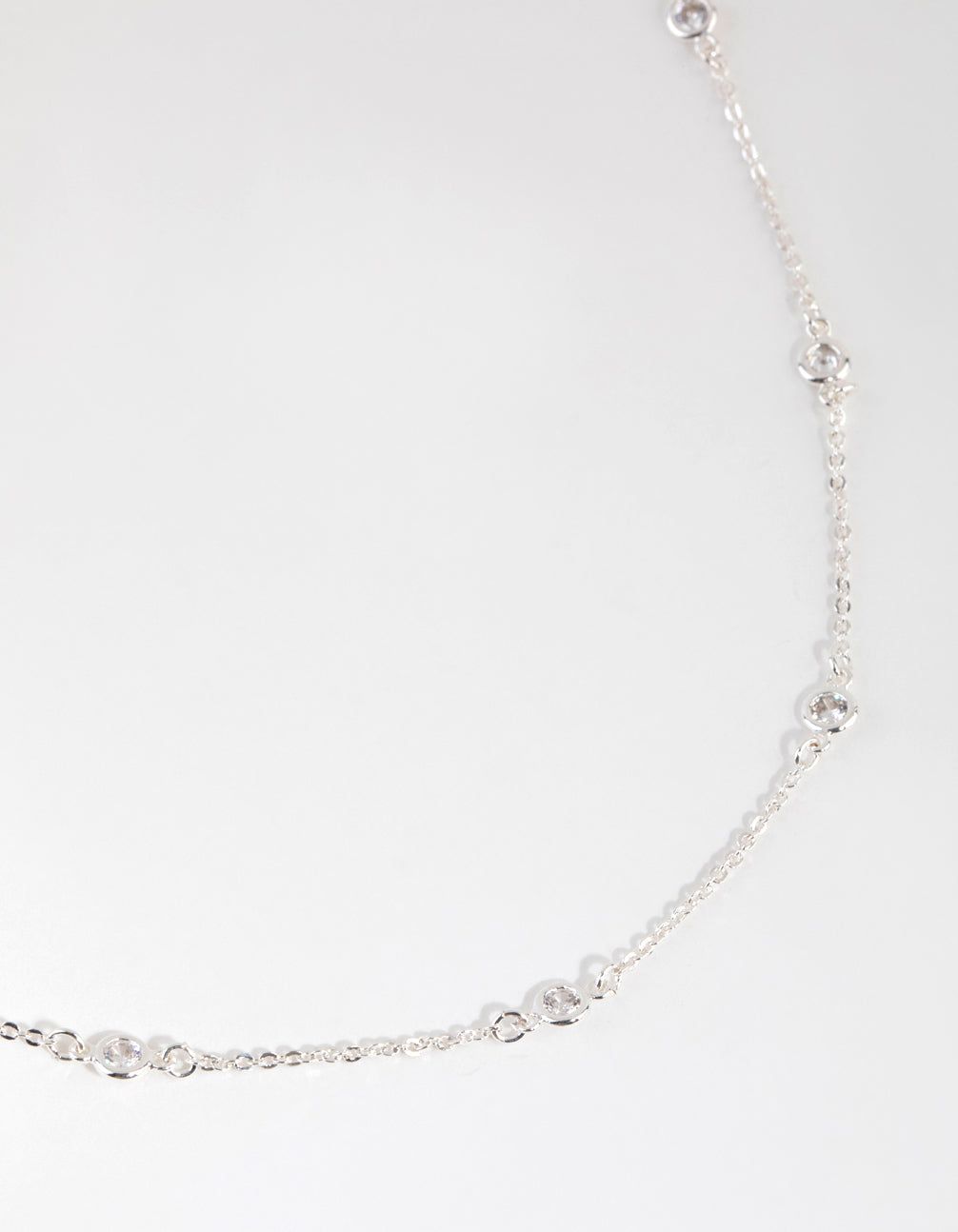 Silver Short Fine Bezel Necklace sold by lovisa