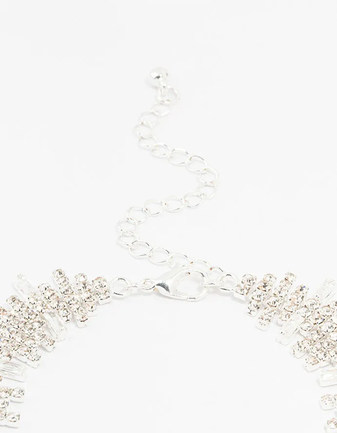 Silver Cubic Zirconia Choker Necklace sold by lovisa product image thumbnail 3