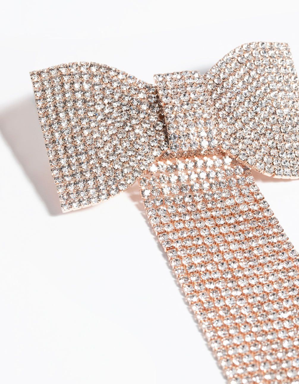 Rose Gold Crystal Bow Clip sold by lovisa product image thumbnail 2
