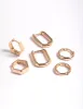 Gold Mini Shaped Huggie Earrings Pack sold by lovisa