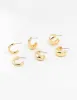 Gold Plated Chunky Hoop Earrings 3-Pack sold by lovisa