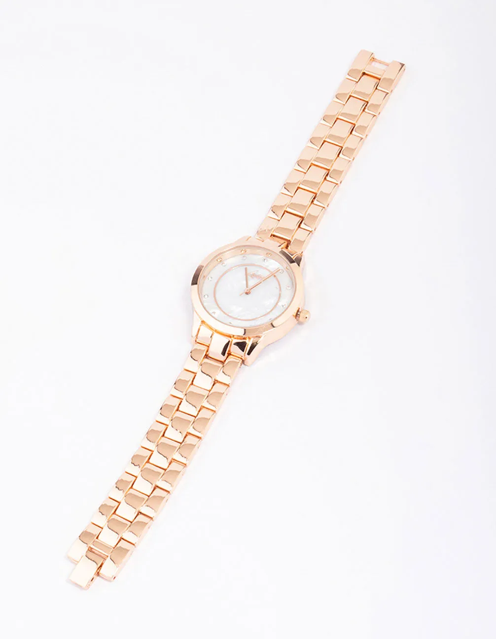 Rose Gold Diamante & Pearl Face Watch sold by lovisa product image thumbnail 2