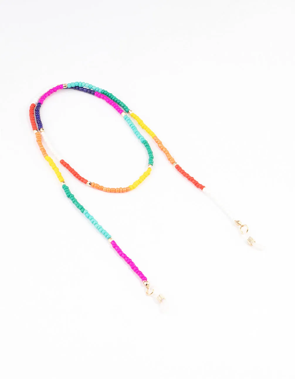 Beaded Multi Coloured Glasses Chain sold by lovisa