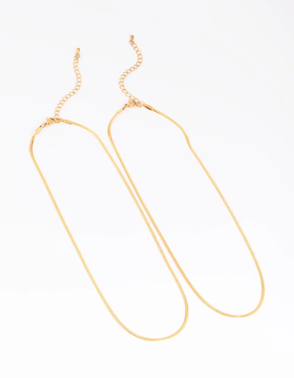 Waterproof Gold Plated Stainless Steel Fine Chain Necklace 2-Pack sold by lovisa product image thumbnail 3