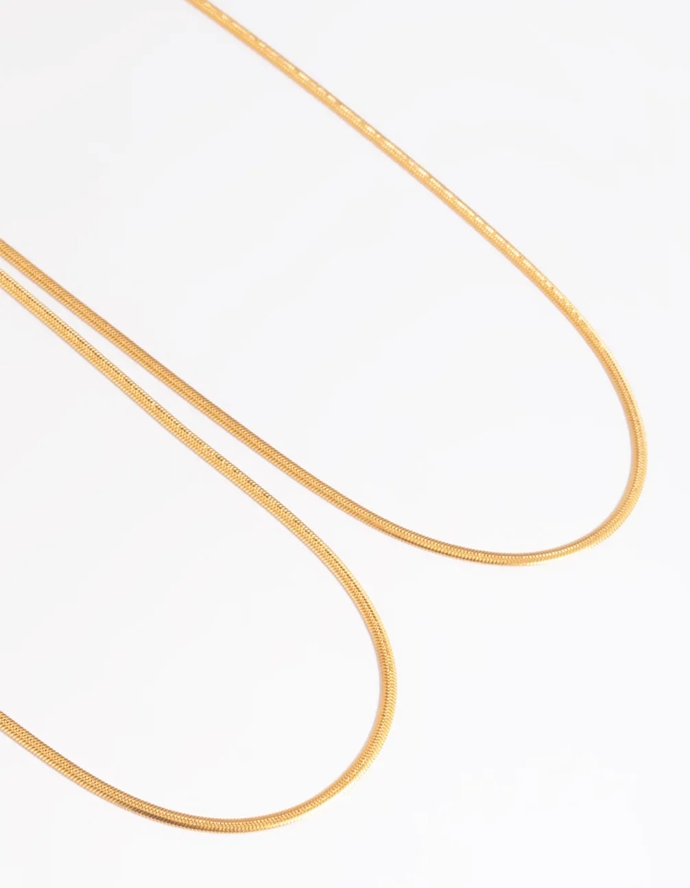 Waterproof Gold Plated Stainless Steel Fine Chain Necklace 2-Pack sold by lovisa