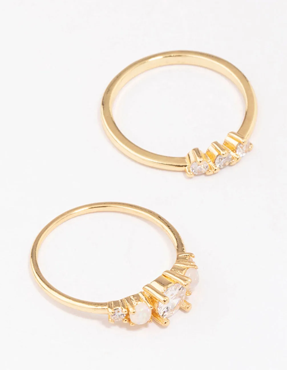 Gold Plated Petitie Cubic Zirconia Stacking Ring sold by lovisa product image thumbnail 3