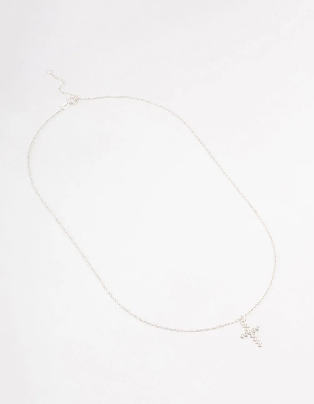Sterling Silver Cubic Zirconia Cross Necklace sold by lovisa product image thumbnail 2