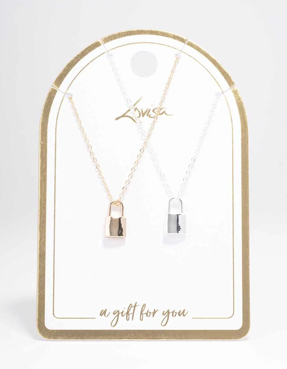 Gold & Silver Plain Locket Necklace Pack sold by lovisa product image thumbnail 3