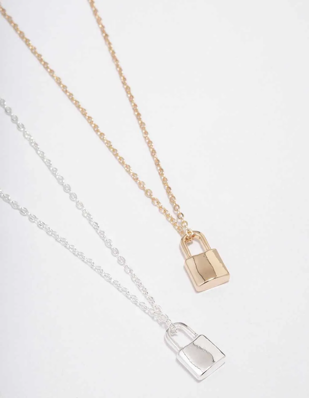 Gold & Silver Plain Locket Necklace Pack sold by lovisa product image thumbnail 2