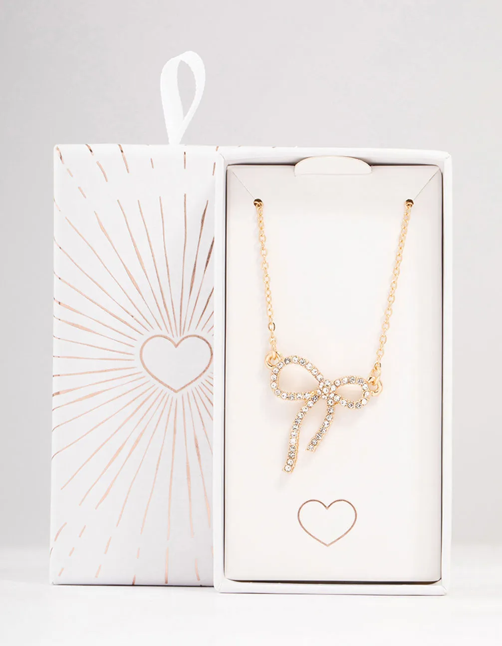 Gold Diamante Bow Necklace sold by lovisa product image thumbnail 3