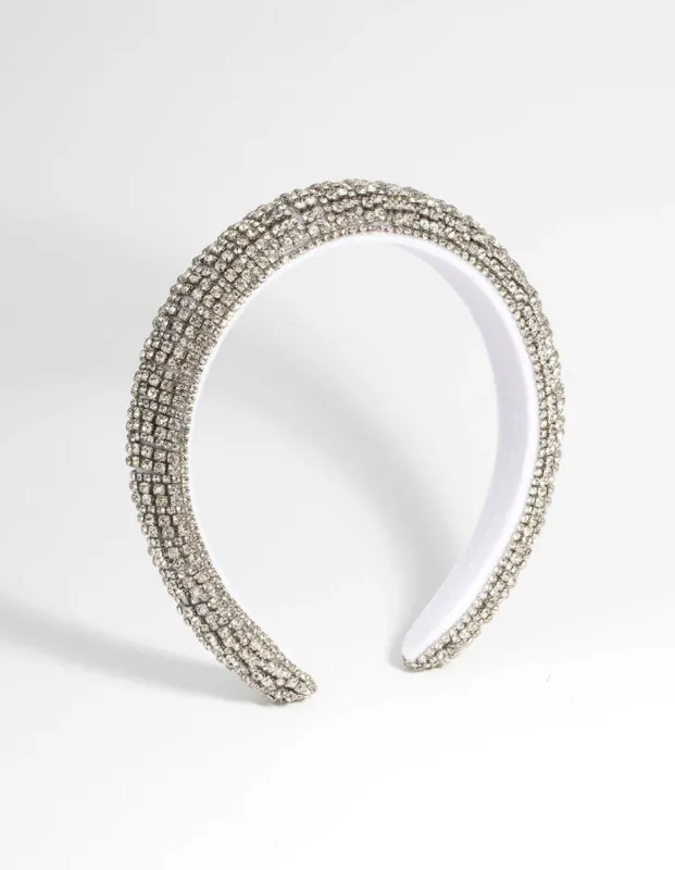 Diamante Padded Alice Band sold by lovisa