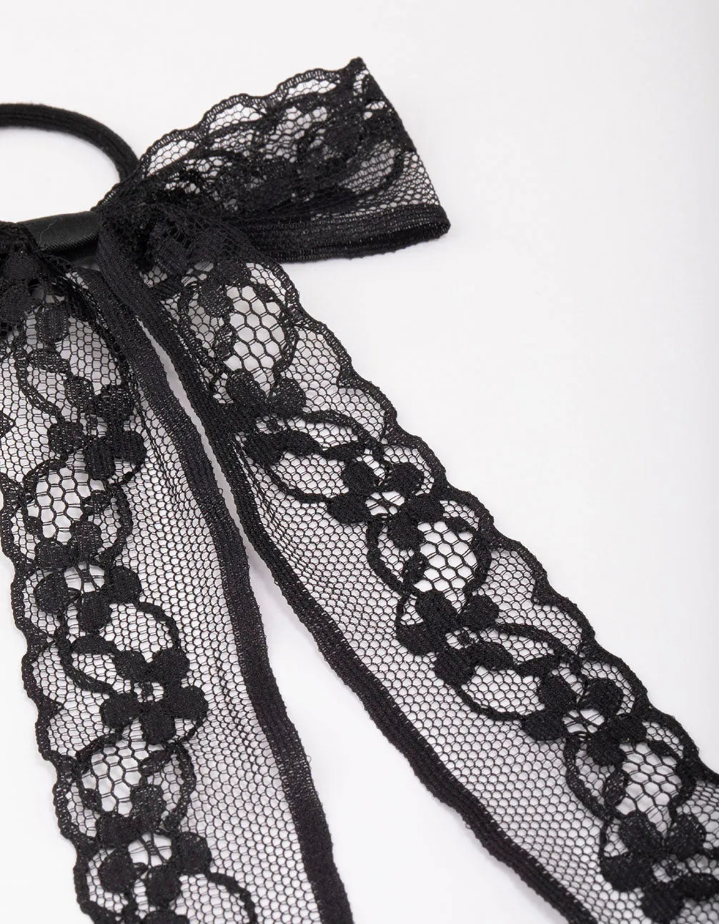 Black Lace Bow Hair Tie sold by lovisa product image thumbnail 3