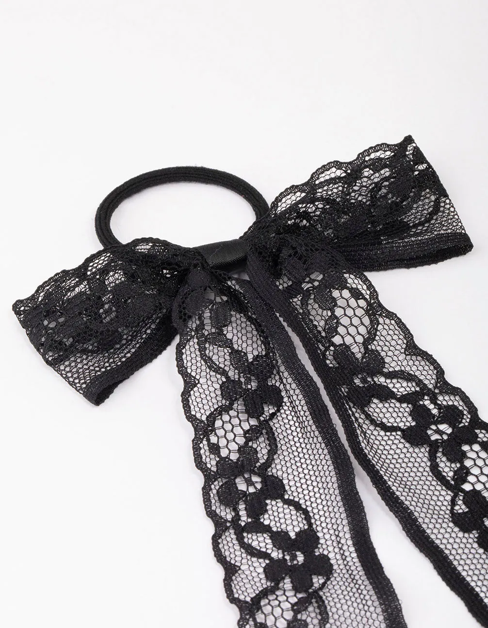 Black Lace Bow Hair Tie sold by lovisa product image thumbnail 2