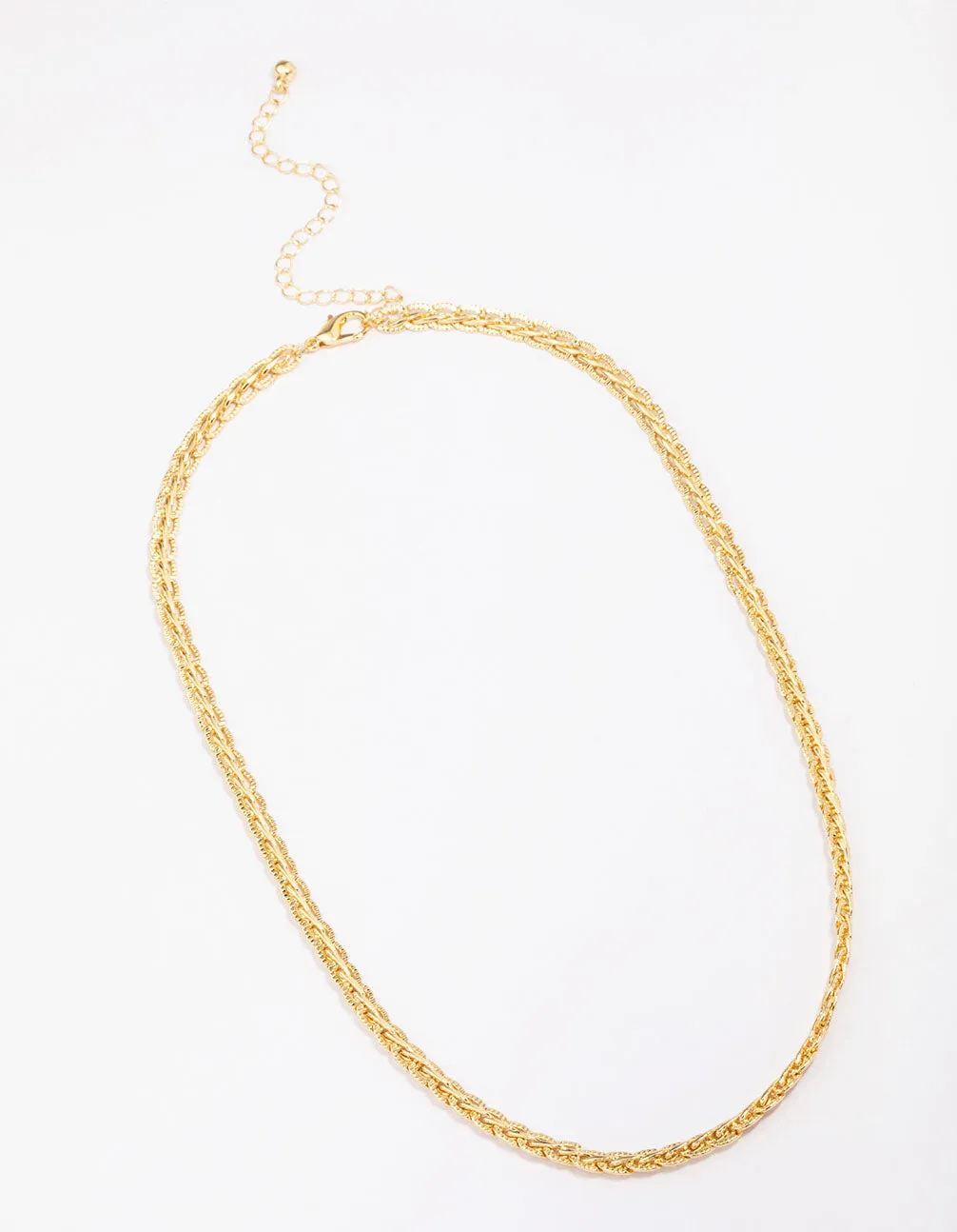 Gold Plated Braided Chain Necklace sold by lovisa product image thumbnail 2