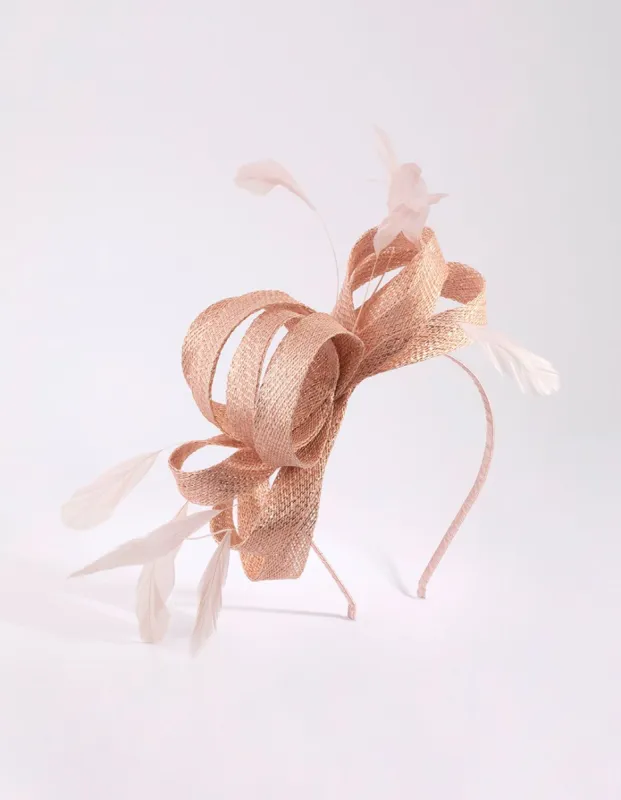 Pink Metallic Feather Alice Band sold by lovisa