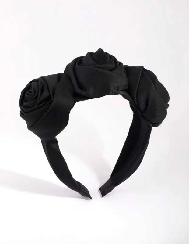 Black Rosette Alice Band sold by lovisa