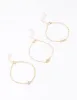 Gold Mixed Stone Diamante Bracelet 3-Pack sold by lovisa